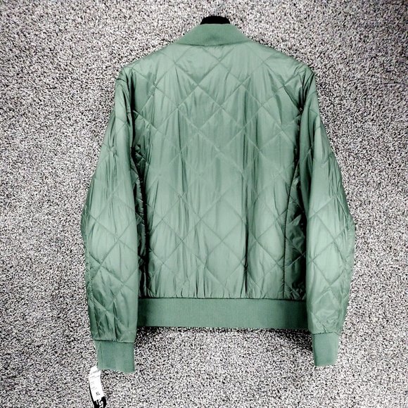 HeatLast Weatherproof Nylon Quilted Packable Bomber Jacket Olive Women's X Large - Picture 2 of 12